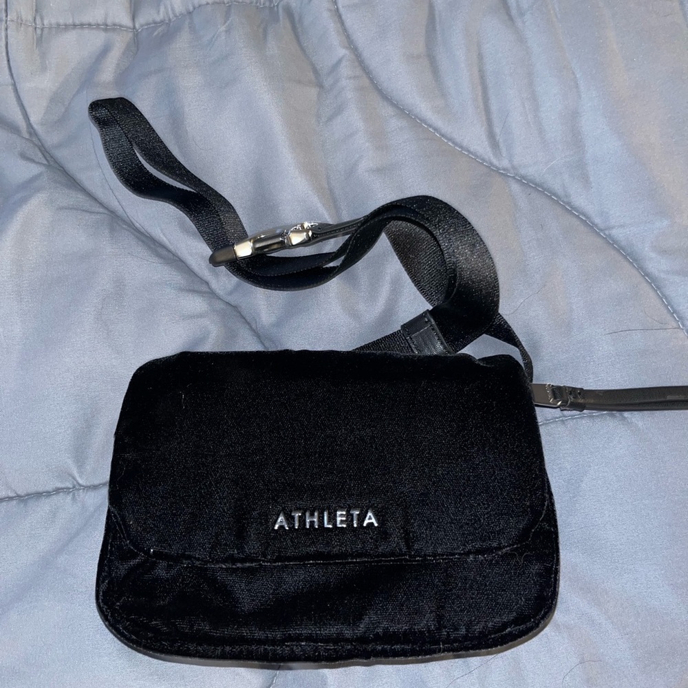 Athleta Black Velvet Bag